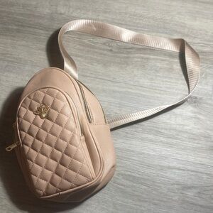 Bee Pink Quilted Crossbody Bag
